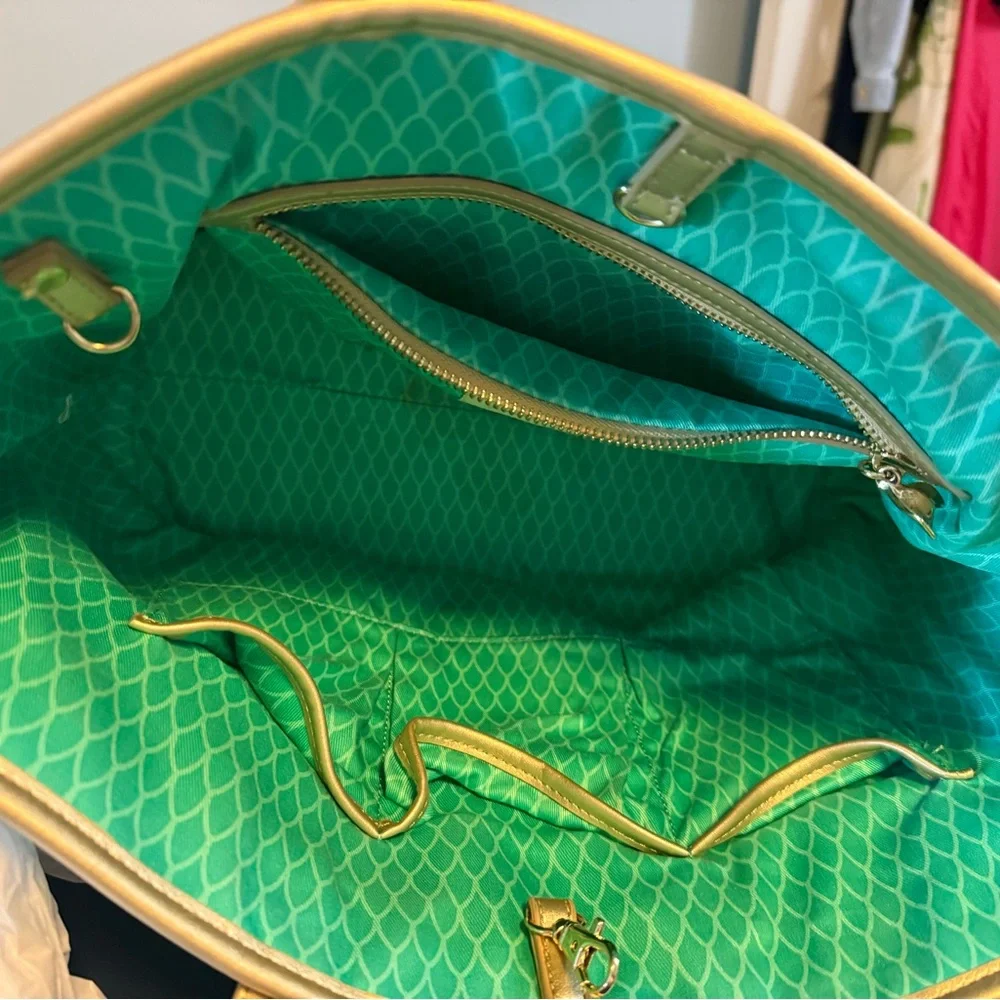 Spartina 449 Aqua and Gold Mermaid Shoulder Bag - Picture 2 of 2